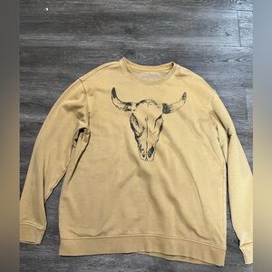 Tillys full tilt long horn skull sweatshirt